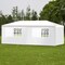 10 x 10 Feet White Heavy Duty Party Wedding Canopy Tent with 2 Zipper Doorway